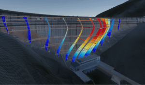 Reducing Spatial Indirection in Immersive Visualization of Dam Structural Data