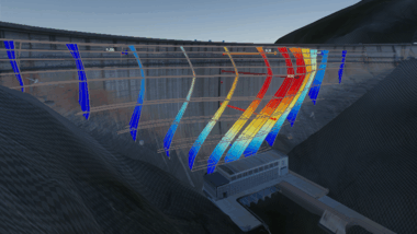 Reducing Spatial Indirection in Immersive Visualization of Dam Structural Data
