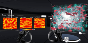 Immersive Visualization of Plasma Physics Simulations