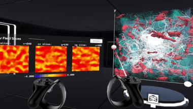 Immersive Visualization of Plasma Physics Simulations